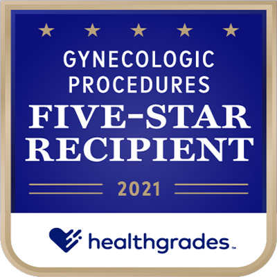 5-Star badge for Gynecologic Procedures by Healthgrades